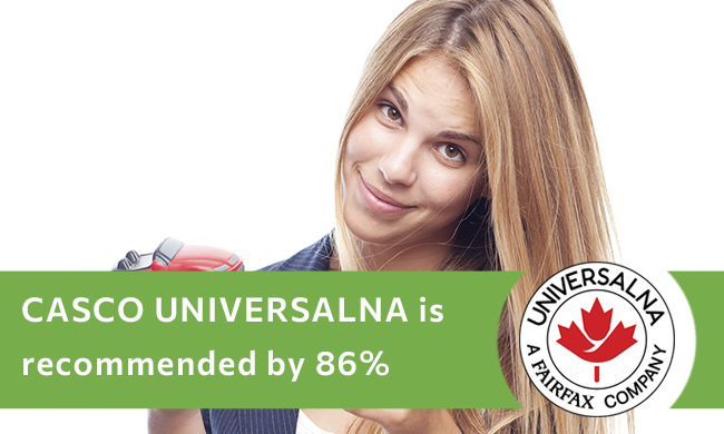 CASCO from UNIVERSALNA is recommended by 86%