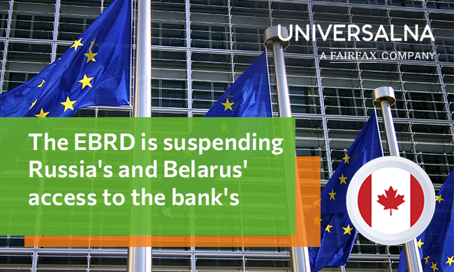 EBRD stops access of Russia and Belarus to bank resources