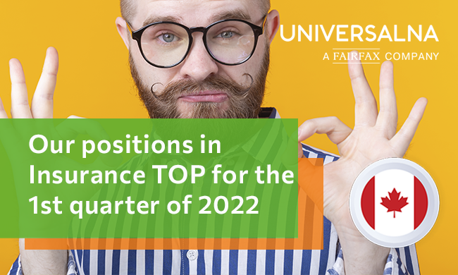 Our positions in Insurance TOP for the 1st quarter of 2022